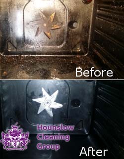 Before and After Oven Cleaning